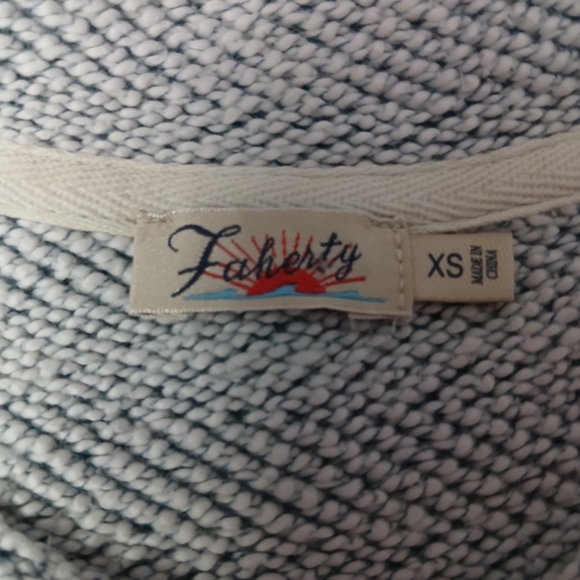 Women's Faherty Whitewater Crewneck Size XS  Blue - Picture 5 of 10